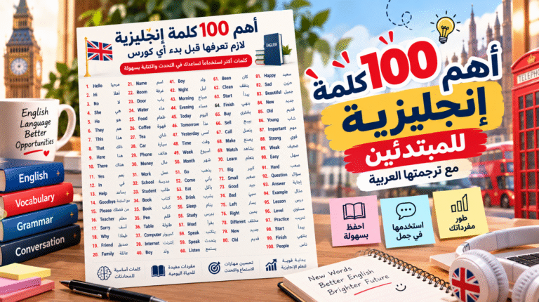 اهم 100 كلمة انجليزية